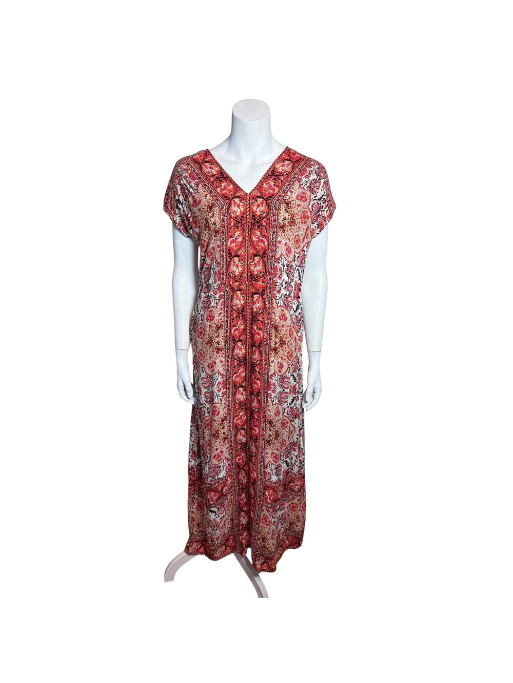 Lucky Brand Maxi Dress Women's Small Boho Warm Colors
